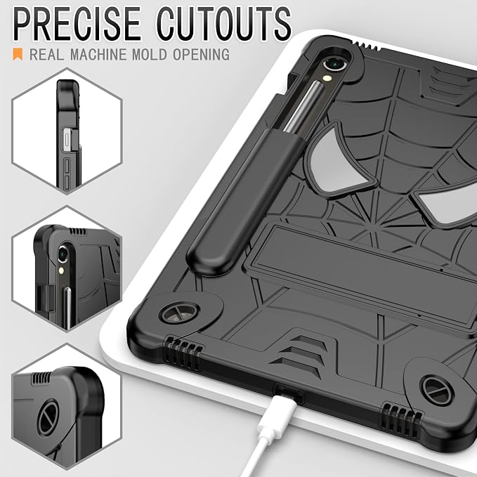DETUOSI Case for Samsung Galaxy Tab S10 Lite / S10 FE / S9 FE 10.9-Inch with S Pen Holder + Shoulder Strap3-Layer Hybrid Heavy Duty Full-Body Shockproof4-Angle Viewing Protective Cover