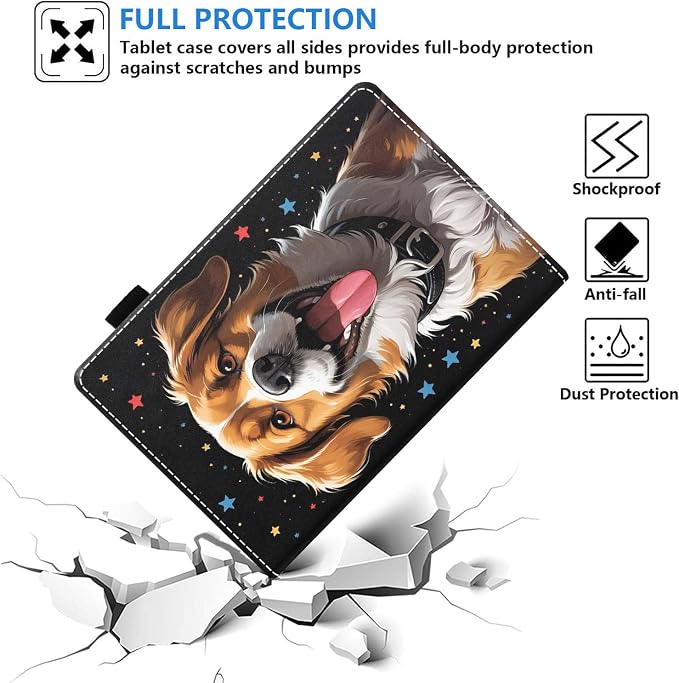 Case for Amazon Fire HD 8/HD 8 Plus Tablet (8 12th/10th Generation 2024/2022/2020 Release) Slim PU Leather Stand Folio Cover with Auto Wake Sleep African Woman Wolf