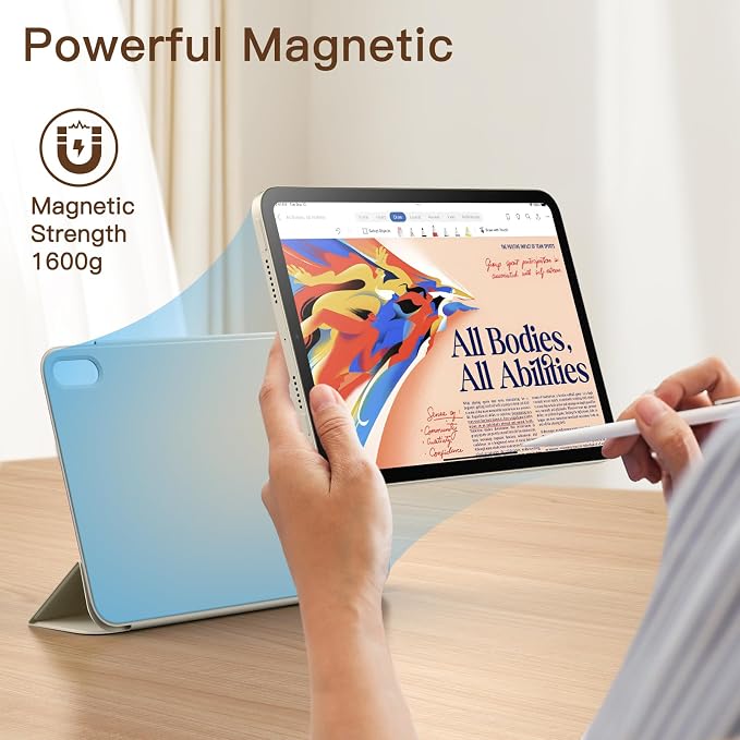 JETech Magnetic Case for iPad mini A17 Pro/6th Gen (2024/2021) Black | Slim Smart Design Cover Auto Wake/Sleep Lightweight Protection