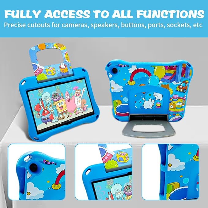 10 inch Tablet Case for kids(Compatible with 13th/11th Gen 2023/2021) (Incompatible with iPad Samsung 10 inch Tablet)Light Weight Shock Proof Convertible Handle Stand Kids Case (A-Light Blue)
