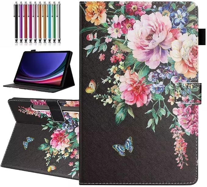 Case for Samsung Galaxy Tab S10 Lite/ S10 FE/ S9 FE 10.9 InchX400/X520/X510 Auto Wake/Sleep Premium PU Leather Folding Stand Cover with Pen Holder &amp Multiple Viewing Angles - Beach