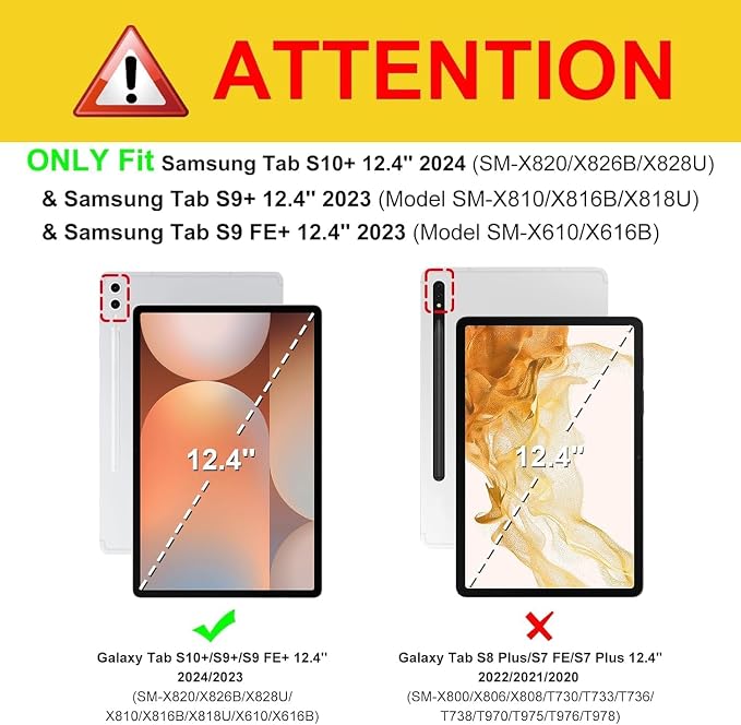 Case for Samsung Galaxy Tab S10 Plus 2024/ S9 Plus/ S9 FE Plus 5G 12.4 Inch 2023 Slim PU Leather Stand Folio Cover with Auto Wake Sleep Abstract Paint Dogs