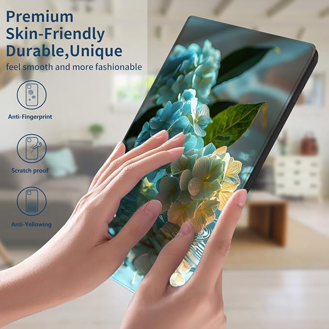 Slim Case for Samsung Galaxy Tab S11 5G 11 Inch (2025) PU Leather Tablet Cases Flip Folio Multi-Angle Viewing Stand Protective Smart Shell Cover with Auto Wake/Sleep A Crow Skull