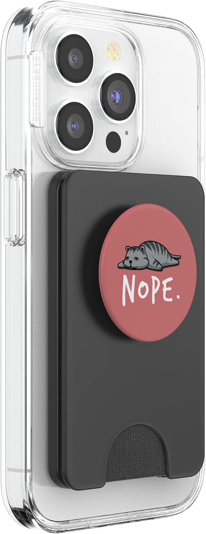 Lazy Cat Day Procrastinate Grumpy Tired Cute Funny Cat NOPE PopSockets Adhesive PopGrip