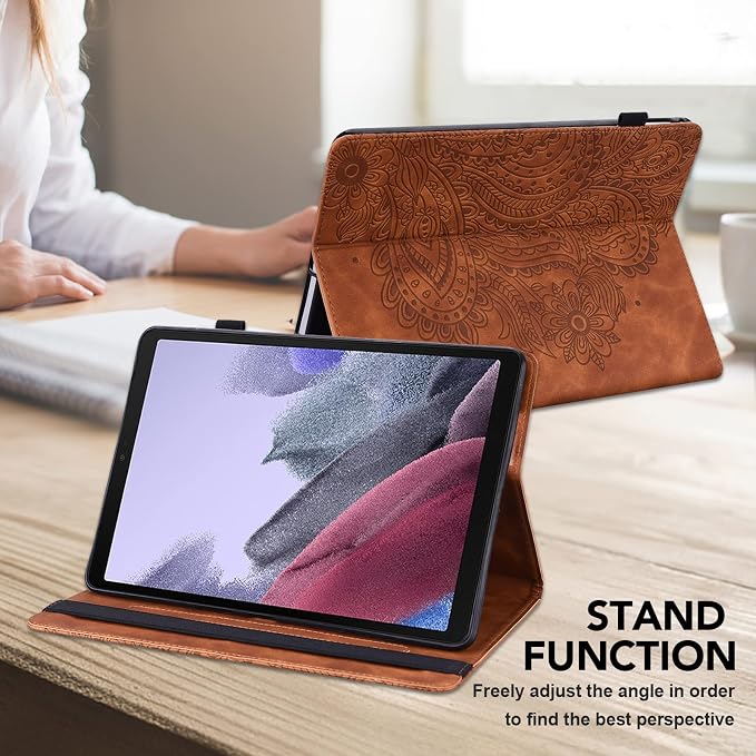 Case for Samsung Galaxy Tab S11 11 Inch PU Leather Multi-Angle Viewing Stand Wallet Protective Cover with Card Slots - Blue