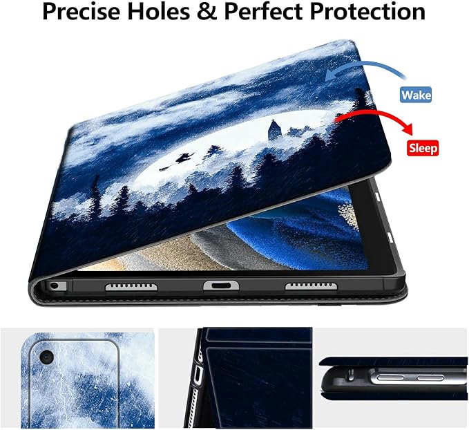 Case for Fire 7 2019/2017/2015Black Cat Purple Roses | DIGTIALL Slim Cover for Fire 7 Tablet 9th/7th/5th Gen 7.0 Folding Stand Protective Case Auto Sleep/Wake Smart Shell