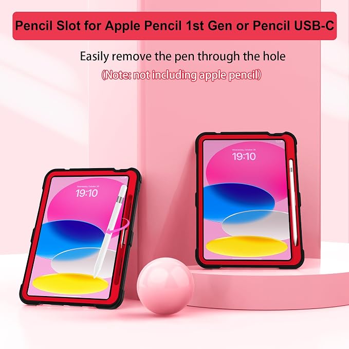 Case for iPad 11 11th Gen (A16) 2025 &amp 10th Gen 2022 10.9 Purple+Green | Kickstand | With Pencil Holder | Drop-Proof Silicone+Hard Shell | Raised Edge Protects Screen&ampCamera | Heavy Duty Pr