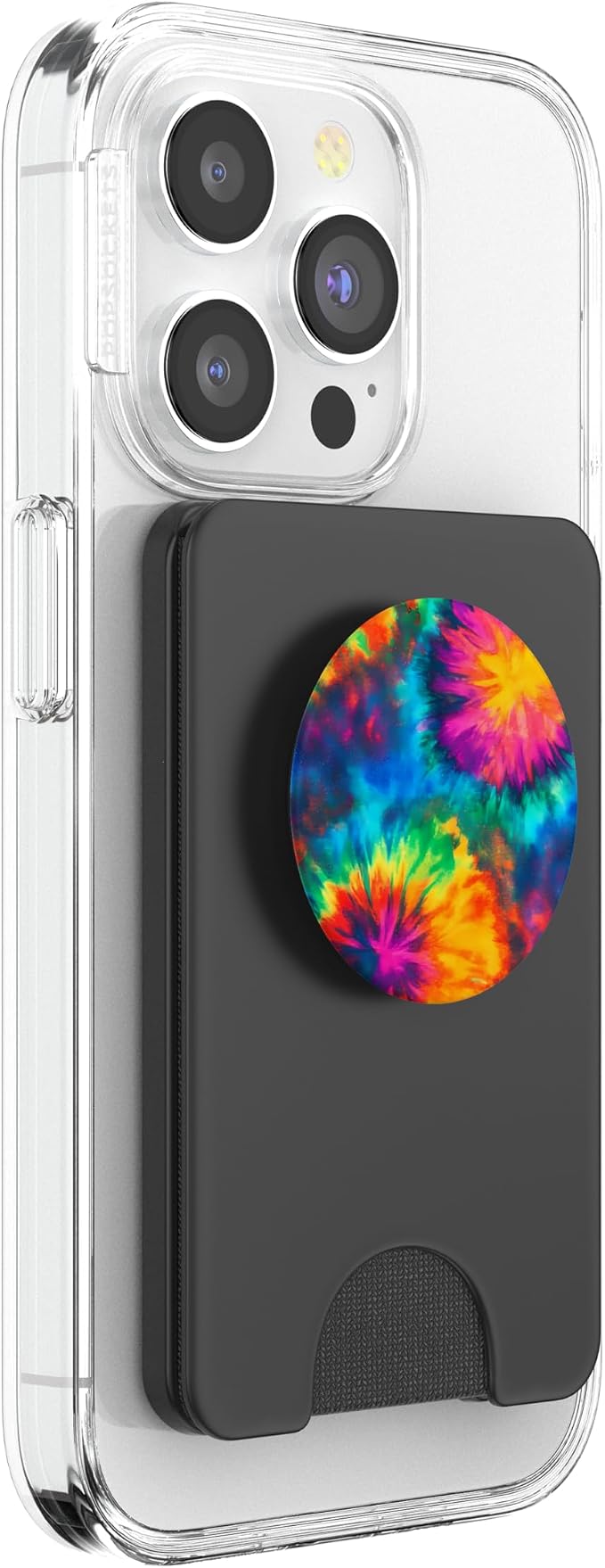 Abstract Design as Colorful Retro Psychedelic Art A Tie-Dye PopSockets PopGrip for MagSafe