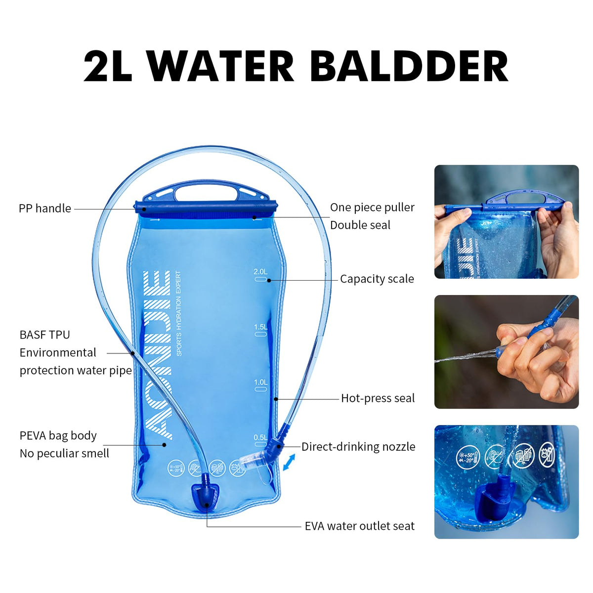 AONIJIE Running Hydration Vest for Women Men 8L Hydration Backpack Hiking