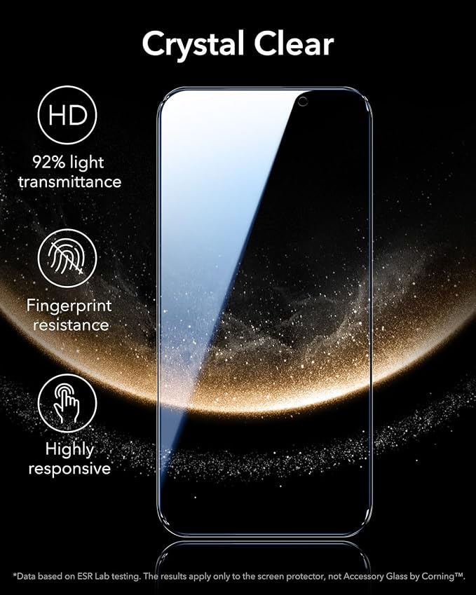 ESR 3 Pack for iPhone 16 Pro Max Privacy Screen Protector Armorite Pro | Accessory Glass by Corning™ 10X Impact Absorption Anti-Spy Full-Coverage Protection UltraFit Tray Bubble-Free