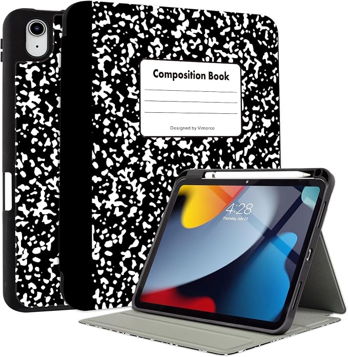 Vimorco Christmas Case for iPad (A16) 11th/10th Gen 11/10.9 inchAntlers | Multi-Angle Viewing Protective Folio Stand Shockproof CoverPencil HolderSupport Touch IDAuto Wake/SleepEssential Gift