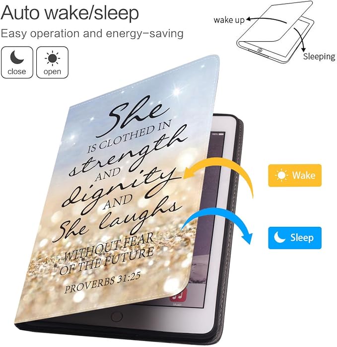 Case for Samsung Galaxy Tab S10 Lite 10.9/ S10 FE 10.9/ S9 FE 10.9/ S9 11 Protective Leather Case Adjustable Stand Auto Wake/Sleep Smart Case - Bible Verse Jeremiah 29:11