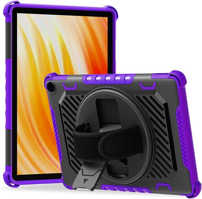 for Fire HD 10 &amp HD 10 Plus Tablet Case 13th Generation | with 360 Rotating Kickstand Hand Strap(No Screen Protector)