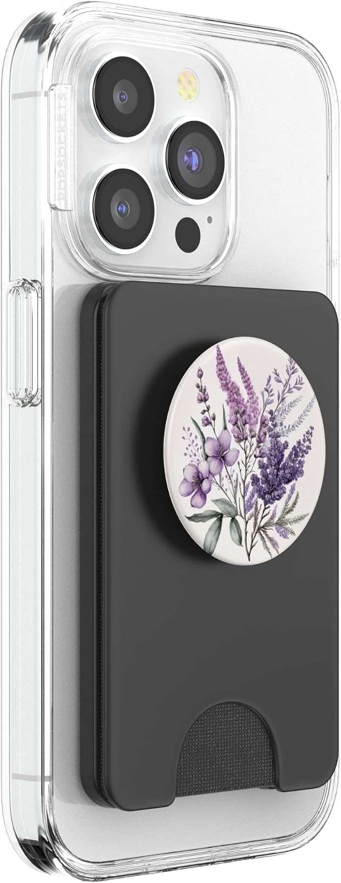 Purple Lavender Blossom Leaves Flowers Floral Girly PopSockets Adhesive PopGrip