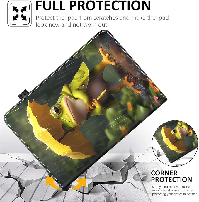 Case Fits Amazon Kindle Fire HD 8 &amp 8 Plus Tablet (12th Generation/10th Generation 2022/2020 Release) 8 Multi-Angle Smart Stand Cover Auto Sleep/Wake Space Corgi Dog