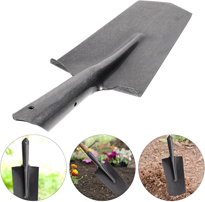 HANABASS Manganese Steel Garden Spade Shovel for Digging Trees Narrow Tip Hand Tool Heavy Duty Gardening Shovel with Handle for Lawn and Planting Tasks
