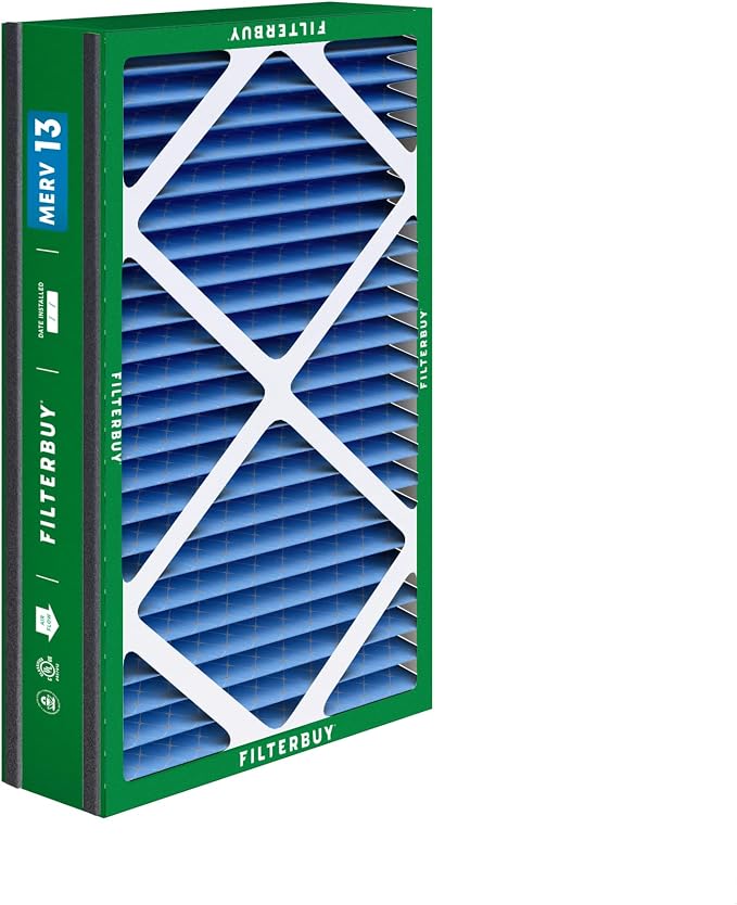 Filterbuy 16x25x3 Air Filter MERV 13 Optimal Smoke & Allergy Defense,