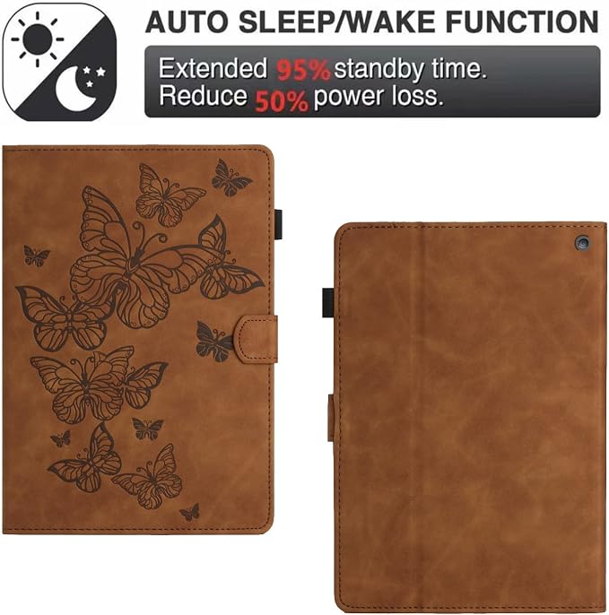 Case for Kindle Fire HD 10/10 Plus 13th/11th Generation 2023/2021 | PU Leather Folio Folding Stand Protective Cover for Fire HD 10.1 inch Tablet Auto Sleep Wake Hummingbird