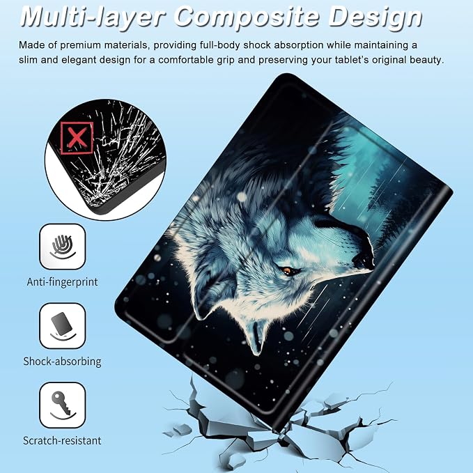 for 6 Kindle 2024 and 2022 (11th Generation) Case Slim Lightweight Smart Cover Case with Auto-Wake/Sleep for Kindle 2024Beach Starfish