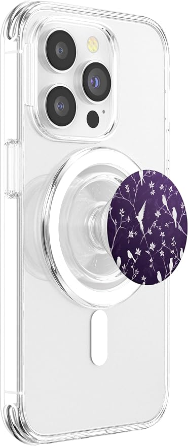 White Birds Purple PopSockets Adhesive PopGrip