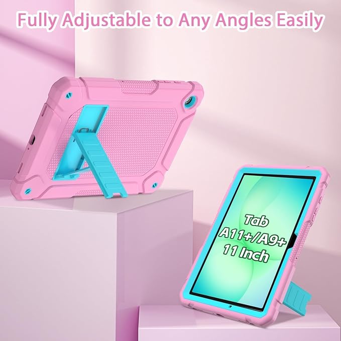 BMOUO Case for Samsung Galaxy Tab A11+ Plus/A9+ Plus 11 Inch 2026/2024 Heavy Duty Shockproof Rugged High Impact Protective Galaxy Tab A11 Plus/A9 Plus Case Black
