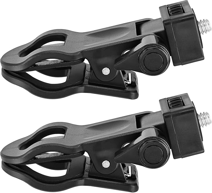 Yeebline Monitor Camera Mount Clip, 2 Pack Monitor Camera Mount Clamp Selfie Light Ring Light Clip with 1/4 Screw Connector, Screen LCD Display Top Fill Light Flash Stand Webcam Holder for Phone