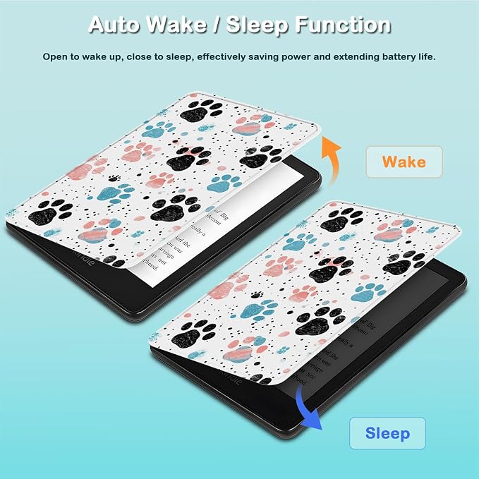 for 6 Kindle 2024 and 2022 (11th Generation) Case Slim Lightweight Smart Cover Case with Auto-Wake/Sleep for Kindle 2024Bald Eagle Flag