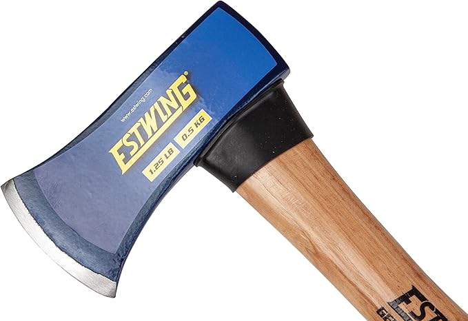 Estwing Axe, 14 Inch Handle, 1.25 lb Head with Hickory Wood Handle, Model #62370