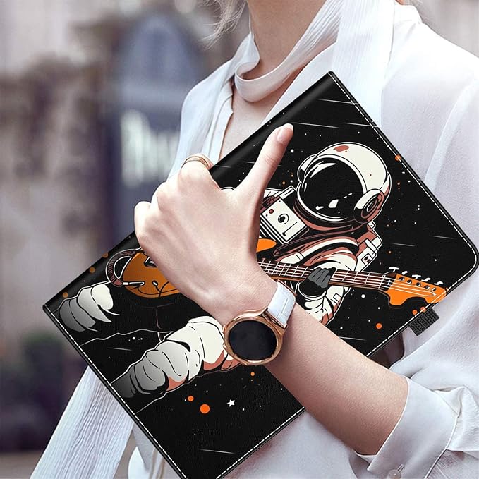 Case for All-New Amazon Fire HD 10 and 10 Plus Tablet (13th/11th Generation 2023/2021 Release) 10.1 Multi-Angle Smart Stand Cover Auto Sleep/Wake Skull and Fire