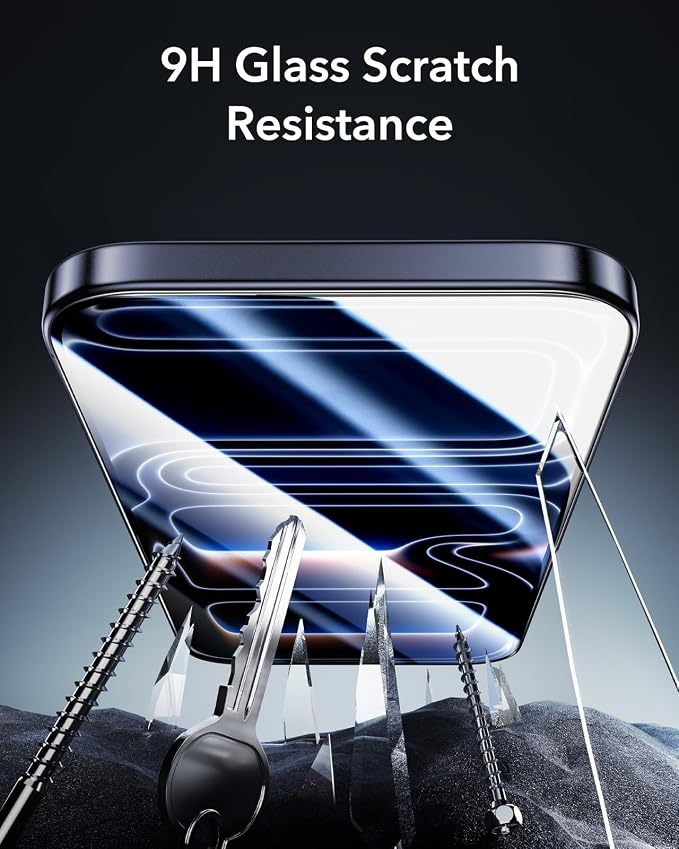 ESR 3 Pack for iPhone 14 Plus/13 Pro Max Screen Protector Armorite | 7X Impact Absorption 9H+ Tempered Glass Easy One-Pull Installation Full-Coverage Protection UltraFit Tray Bubble-Free