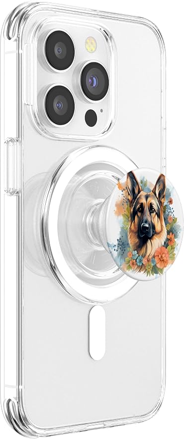 Colorful German Shepherdp Art Pet Dog Mom German Shepherd PopSockets Standard PopGrip