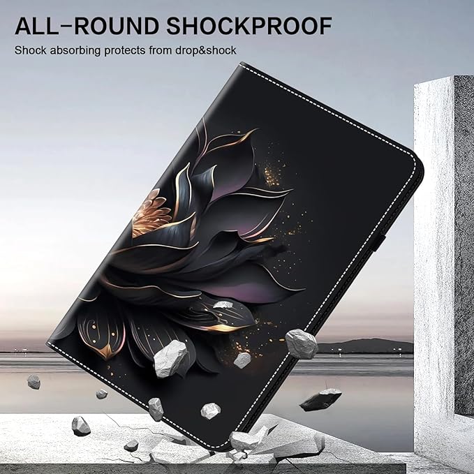 Case for Samsung Galaxy Tab A 10.1 2019 Model SM-T510/T515/T517 Stylus Holder Flip Wallet Leather Shockproof Cover for Galaxy Tab A SM-T510 Case Bicolor Marble