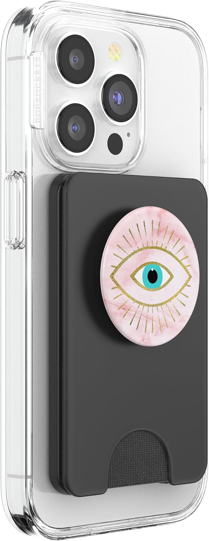 Yellow Evil Eye Pink White PopSockets Adhesive PopGrip