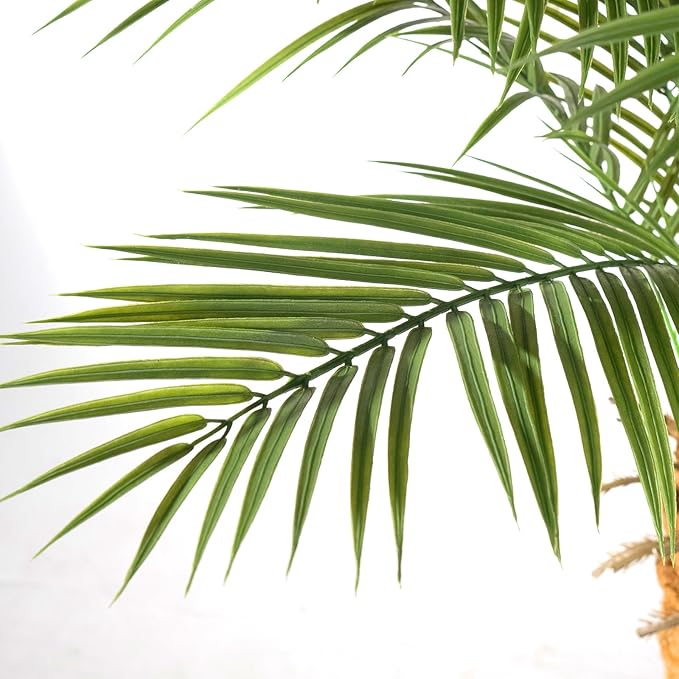 Artificial Phoenix Palm Tree 9ft Tall 2 Set – Fake Large Tropical Tree with 21 Adjustable Leaves, Outdoor Indoor Faux Sago Palm Plant for Living Room Patio Poolside Yard Decor (2, 9ft)