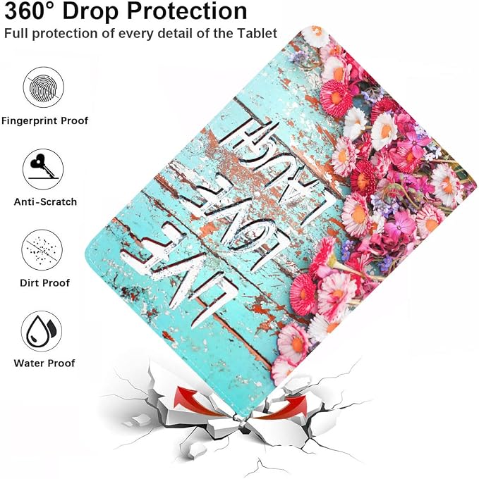 Case for Samsung Galaxy Tab S10 Lite/ S10 FE/ S9 FE 5G 10.9 Inch/ S9 11 Inch - Slim PU Leather Folding Stand Folio Cover with Auto Sleep/Wake American Flag &amp Bullets