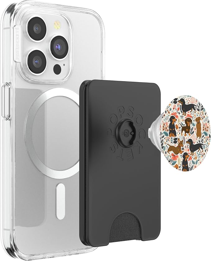 Aesthetic Floral Cute Dachshund Wiener Dog Lovers Pattern PopSockets PopGrip for MagSafe