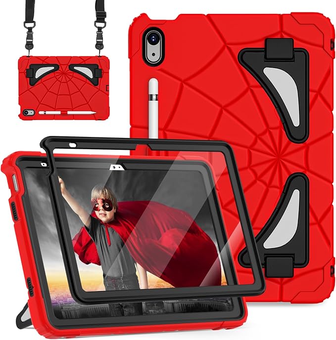 Nitupai Case for iPad 10.2 Case iPad 9th / 8th / 7th Generation Gen Case Heavy Duty Shockproof Rugged Protective Cover 10.2 Inch with Stand Black+Black
