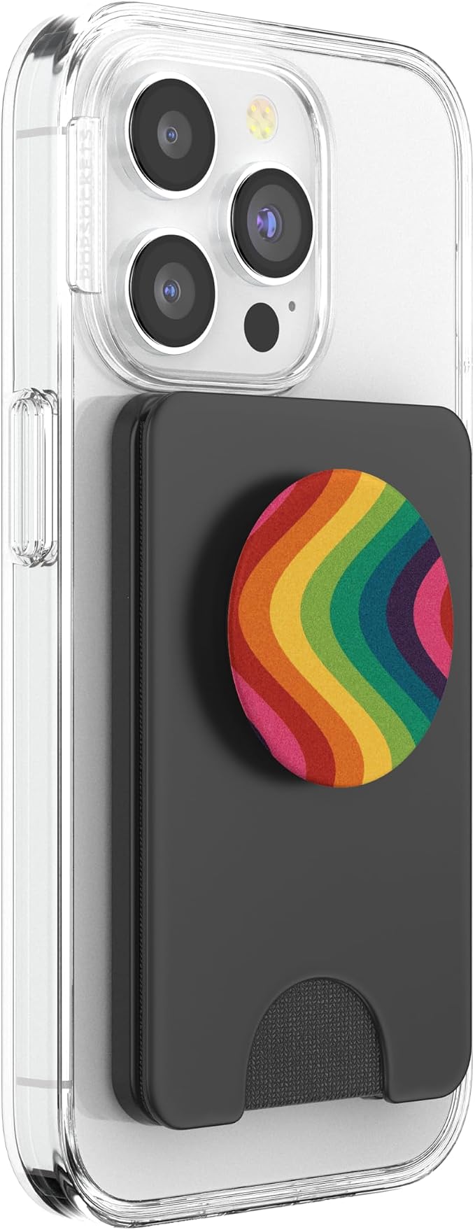 Rainbow Wavy Abstract Pattern PopSockets Adhesive PopGrip