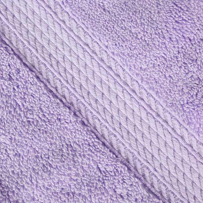 Superior Egyptian Cotton Pile Bath Towel Set of 2, Ultra Soft Luxury Towels, Thick Plush Essentials, Absorbent Heavyweight, Guest Bath, Hotel, Spa, Home Bathroom, Shower Basics, Purple