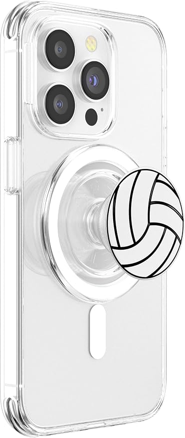 Volleyball White PopSockets Adhesive PopGrip