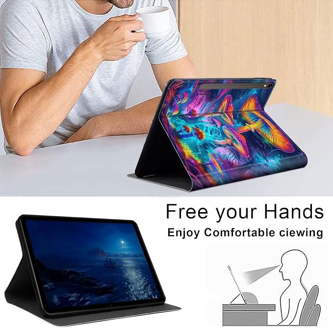Case for Samsung Galaxy Tab A11 Plus 2026 &amp Galaxy Tab A9+ 11 Slim Smart Stand Cover with Auto Wake/Sleep Shockproof Protective Shell for Work &amp School Astronaut