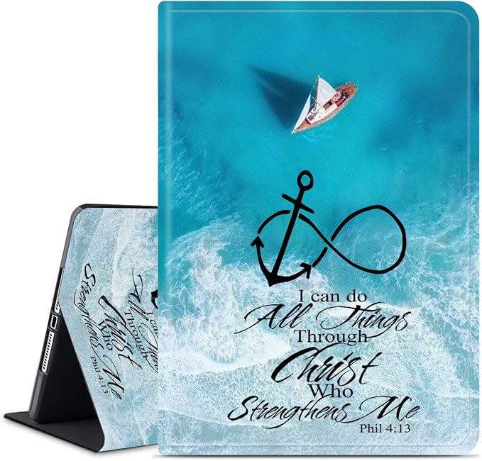 Compatible for iPad Air 13 inch Case (M3 2025 /M2 2024)/Pro 12.9 inch (6th/5th/4th/3rd 2022/2021/2020/2018)Adjustable Stand Protect CoverAnchor Christian