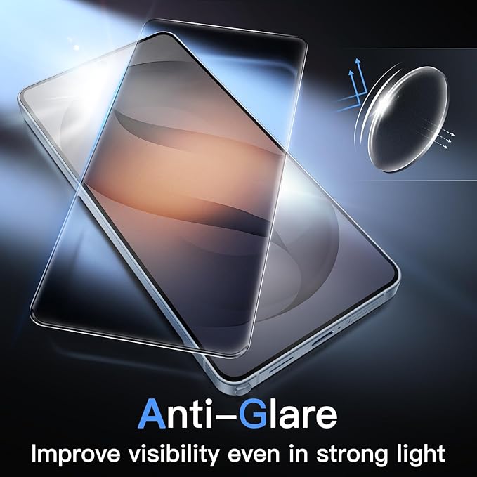 JETech Matte Screen Protector for Samsung Galaxy S26 Ultra 2-Pack | Anti-Glare 9H Tempered Glass Anti-Fingerprint Smooth Touch 10-Second Easy Installation Case-Friendly