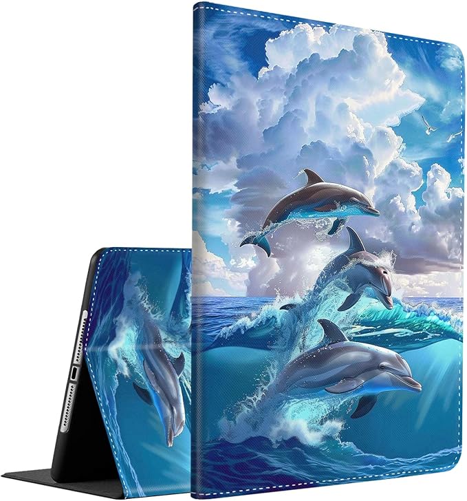 Case for iPad (A16) 11th Generation 11 Inch (2025) iPad 10th Generation 10.9 Inch (2022)，Slim Fit Foldable Standing Cover Case with Auto Sleep/Wake ，Moth Moon
