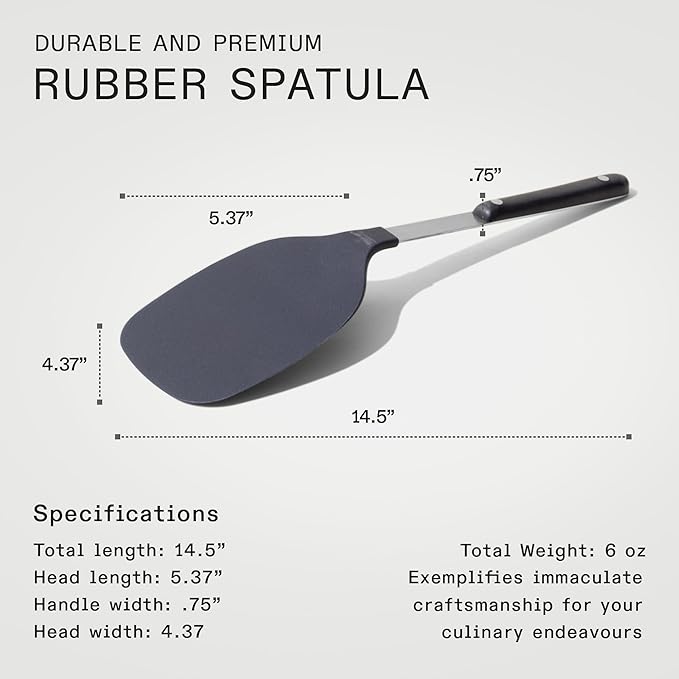 Made In Cookware - Rubber Spatula (Harbour Blue) - Versatile Kitchen Essential - Dishwasher Safe