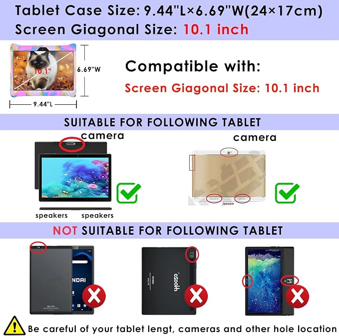 DETUOSI Case for YELLYOUTH 10.1 Tablet Soft Silicone Lightweight Case Compatible with Dragon Touch Notepad K10 ZONKO 10.1 Beyond Tab 10.1 with Stylus Pen and Shoulder Strap Black