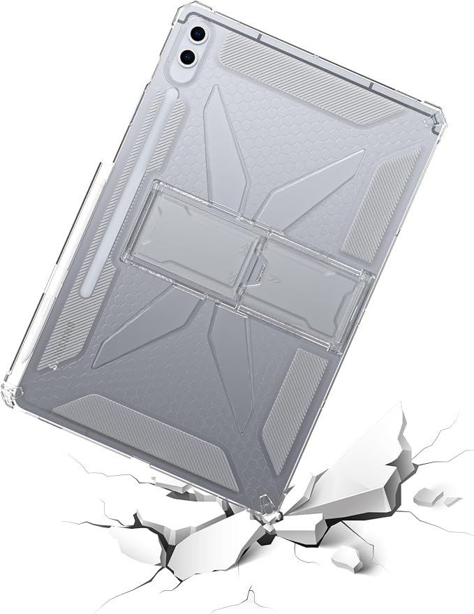 Clear Case for Samsung Galaxy Tab A11 8.7 2025 with Pencil Holder/Kickstand Soft TPU with Reinforced Corners‌ Shockproof Impact Resistant - Clear