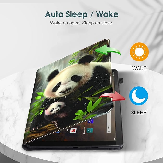 Case for All-New Amazon Fire HD 10 and 10 Plus Tablet (13th/11th Generation 2023/2021 Release) 10.1 - Slim Fit Standing Cover with Auto Sleep/Wake，Wolf