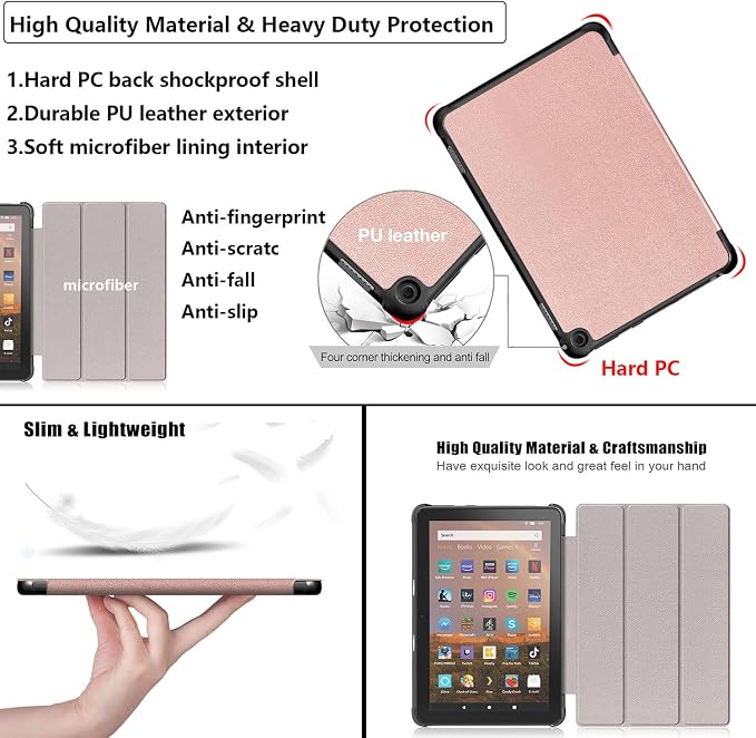 Slim Case for Amazon Fire Max 11 Tablet (13th Generation 2023 Release) Trifold Lightweight Hard Shell PU Leather Stand Folio Protective Cover with Auto Wake/Sleep Colored Graffiti Doodle