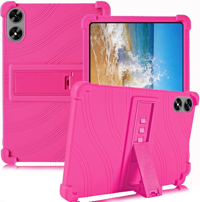 ATOOZ for SHARECLOUD P10_T Tablet Case 10.1 inch 2025Black | Soft Silicone Kids Case for Frameflow P10_A Tablet with PC Stand